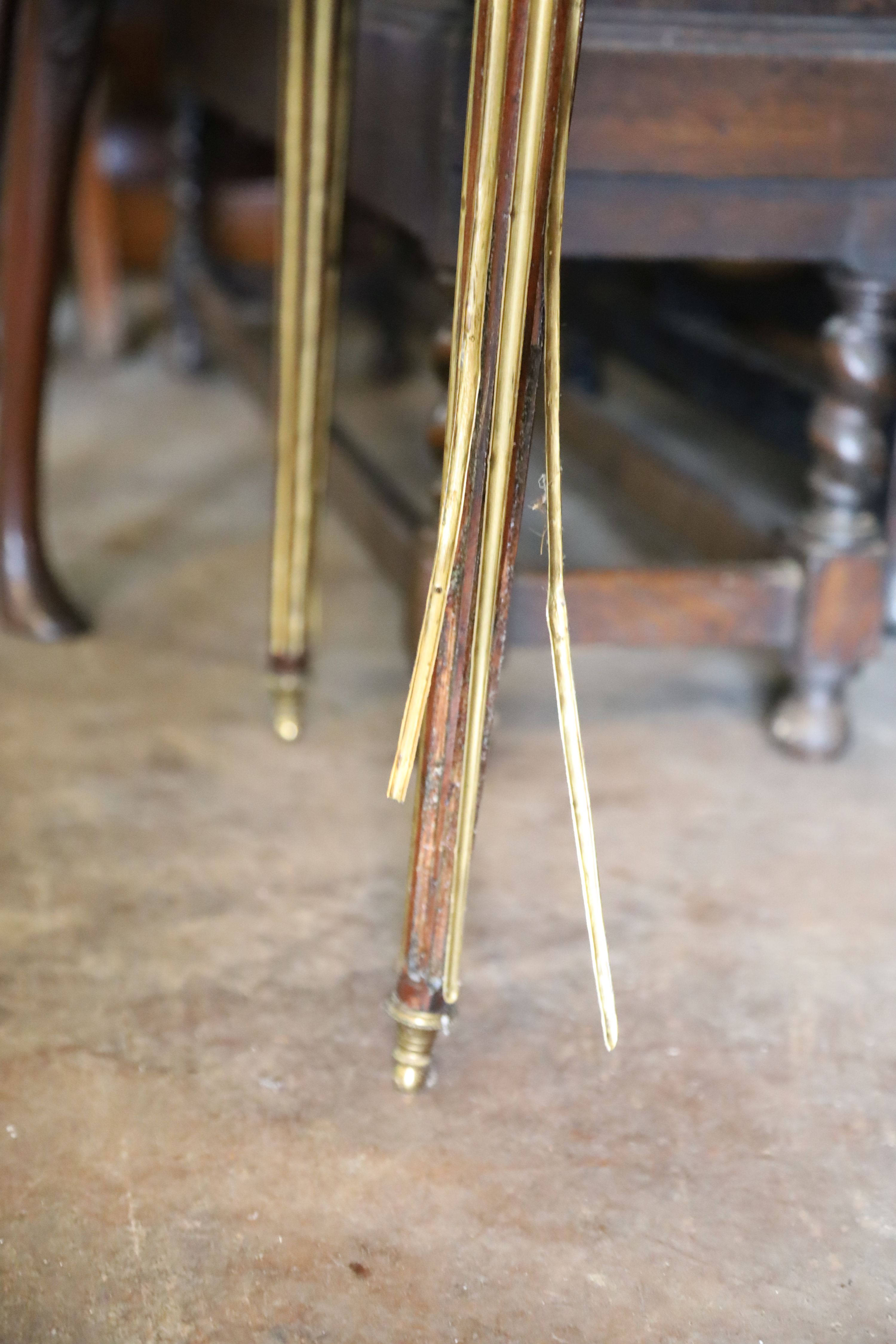 A childs 19th century French gilt metal mounted mahogany cylinder front bureau, W.43.5cm D.38cm H.79cm